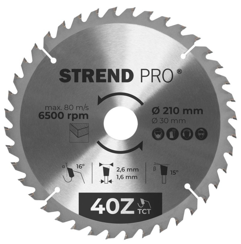 Kotúč Strend Pro TCT 115x1.8x22.2 mm 24T, na drevo, pílový, SK plátky 1