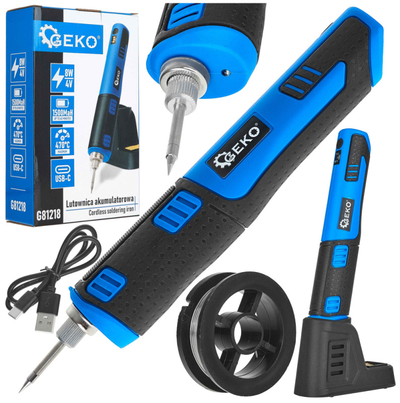 Akumulátorová pájkovačka 4V, 1.500mAh, 8W, GEKO