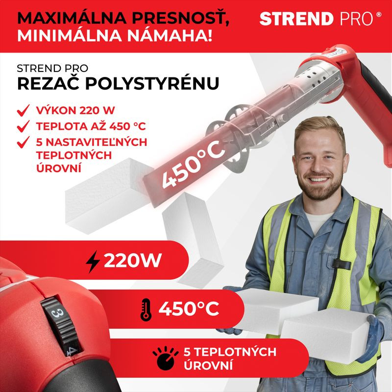 Rezač Strend Pro JS-102GD, na polystyrén a EPS, 220 W 2