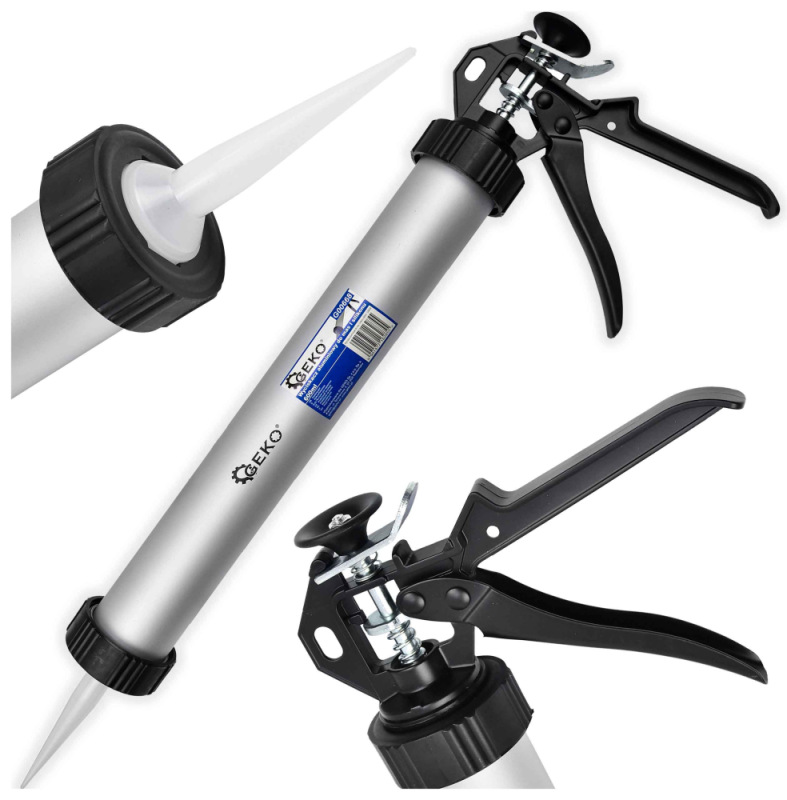 Pištoľ vytláčacia 600 ml, hliniková, GEKO