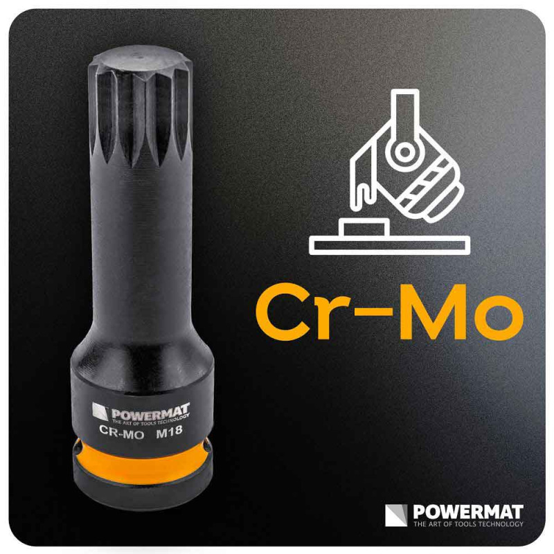 Sada dlhých úderových hlavíc M5-M18, 8-dielna, POWERMAT 20
