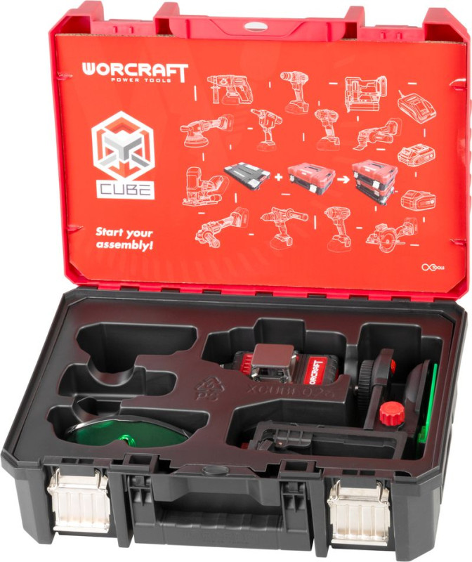 Laser Worcraft XCUBE026 ShareSYS Toolbox, 3x3D Green Beam, bez aku 2