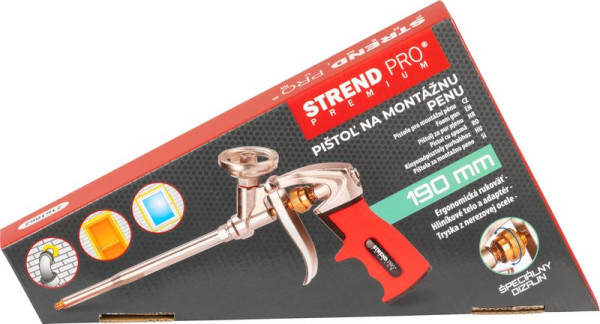Pištol Strend Pro JWF-F101A, Alu, Cr, 190 mm, na montážnu PUR penu 1