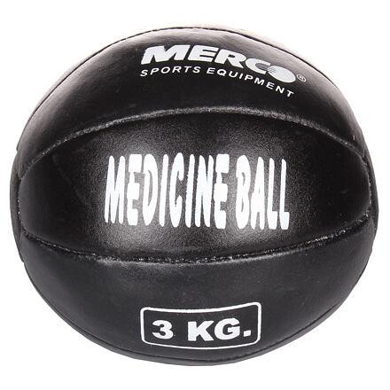 Merco Black Leather kožená medicinbalová lopta 3 kg