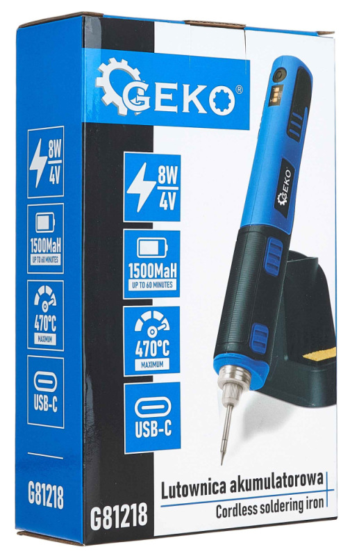 Akumulátorová pájkovačka 4V, 1.500mAh, 8W, GEKO 10