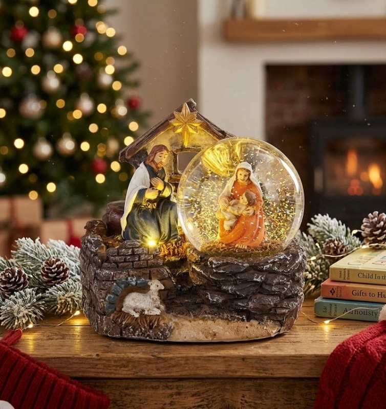 Dekorácia MagicHome Vianoce, Betlehem, 2 LED teplá biela, 2xAAA, interiér, 11x9,50x10 cm., sellbox 6 1