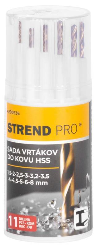 Sada vrtákov, Strend Pro, do kovu, 13,3x5,4x5,4 cm, bal. 11 ks