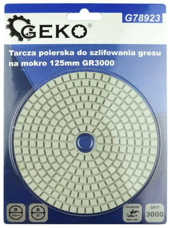 Brúsny diamantový kotúč 125 mm, zrno 3000 suchý zips, brúsenie na mokro, GEKO 1