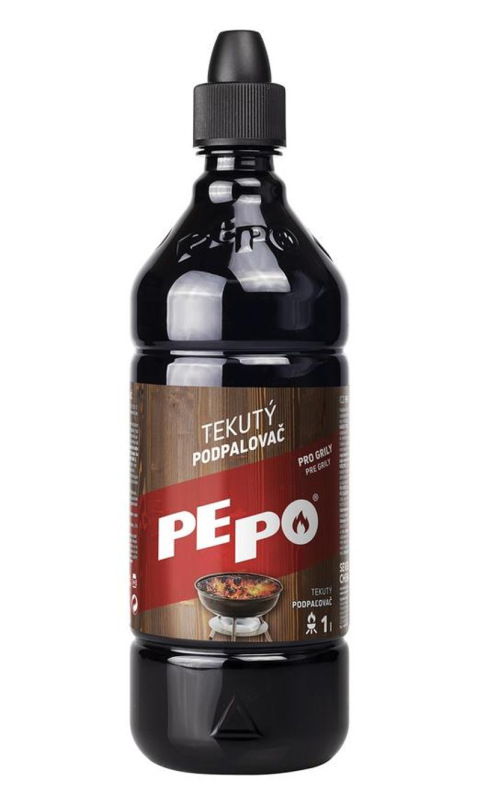 Podpaľovač PE-PO® tekutý, 1000 ml, rozpaľovač na gril, kachle, krby, pece 1