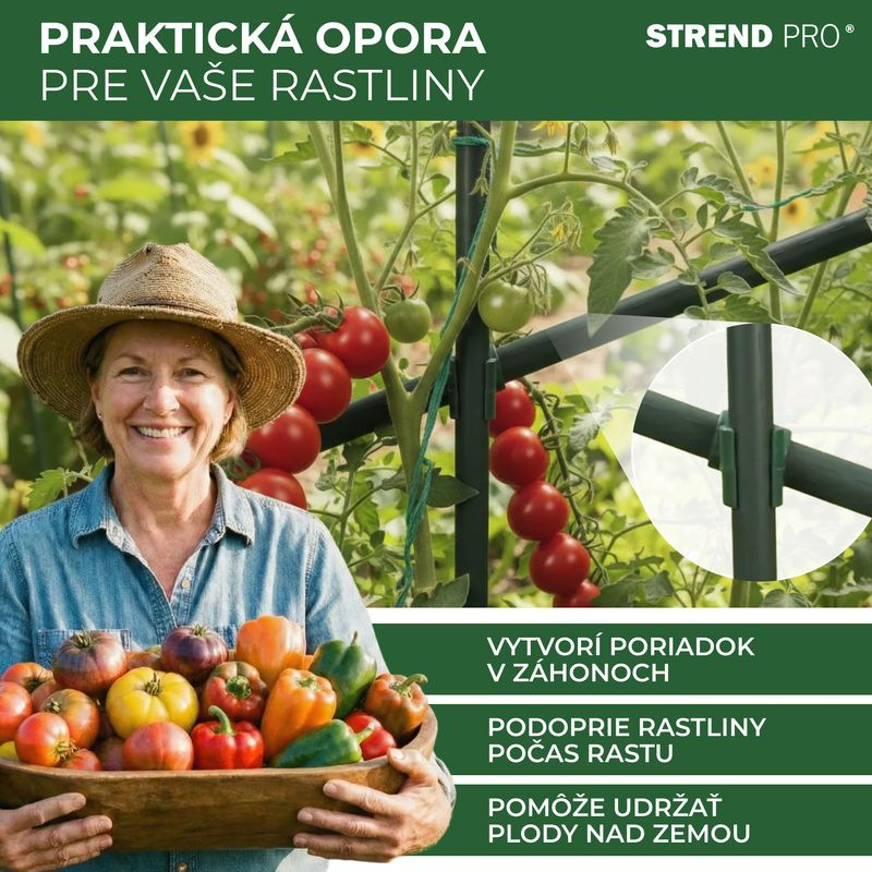 Spojka Strend Pro, plast, konektor na záhradné oporné tyče, 20 mm, bal. 10 ks 4