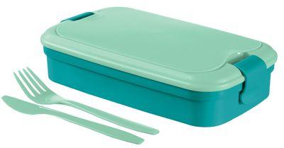 Box Curver® Picnic Lunch&Go, 1300 ml, modrý, dóza, s príborom, 10.3x23x7 cm