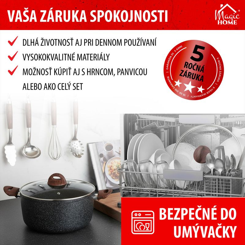 Pokrievka MagicHome Black Marble Line, sklenená, 24 cm 5