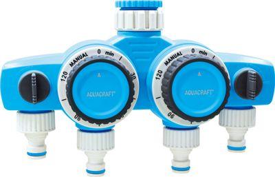 Časovač AQUACRAFT® 290040, mechanický, 4-way, rozbočovač, záhradný, na hadicu, max. 120 min