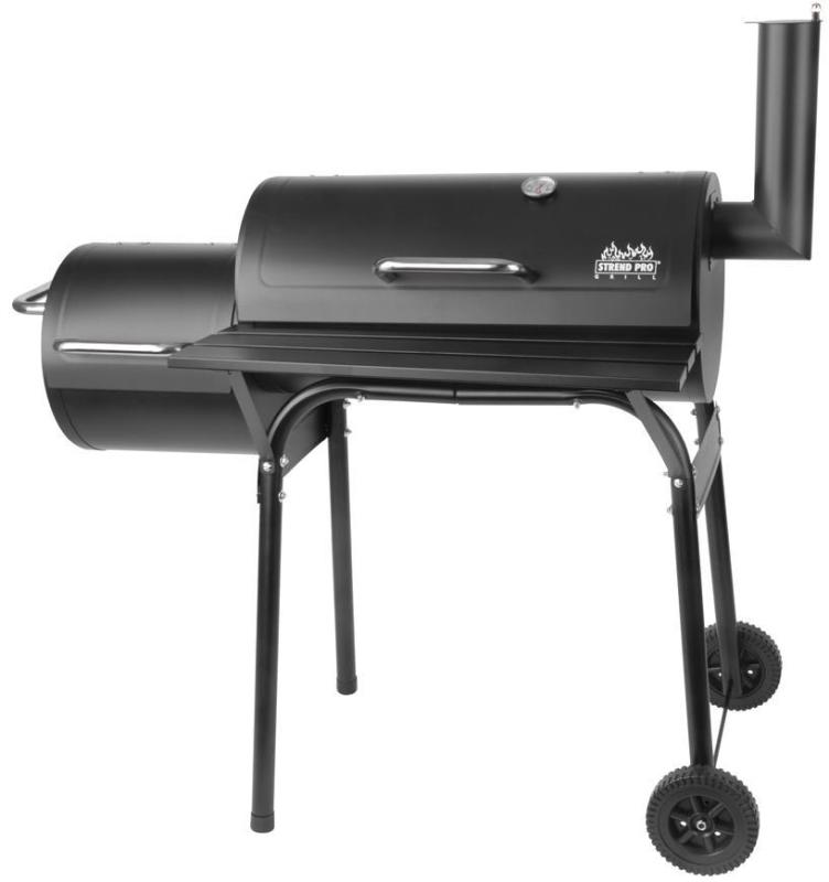 Gril Strend Pro Porter, BBQ, na drevené uhlie, 2v1 - grilovanie a údenie, 110x65x115 cm