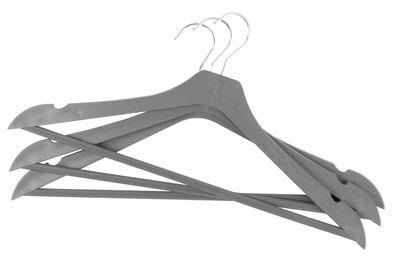 Vešiak Strend Pro, na oblečenie, plastový, Wood design, čierny/hnedý/sivý, bal. 3ks, 44x21,5 cm