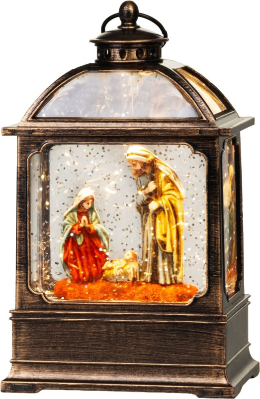 Dekorácia MagicHome Vianoce, Snežítko, 1xLED teplá biela, 3xAAA, 10x7x16,8 cm