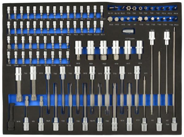 Sada TORX hlavíc a bitov 102-dielna, rozmer 51 x 39 cm, GEKO