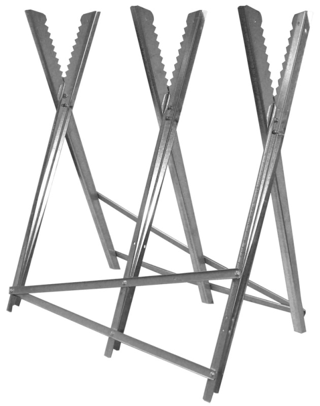 Stojan kovový, krížový na rezanie dreva 80 x 81 cm, GEKO