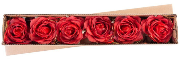 X Kvet MagicHome, ruža, červená, stonka, veľkosť kvetu: 10 cm, dĺžka kvetu: 18 cm, bal. 6 ks 1