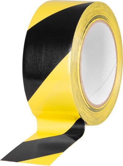 Páska Strend Pro, 50 mm, L-33 m, PVC, lepiaca, výstražná, žltá/čierna 1