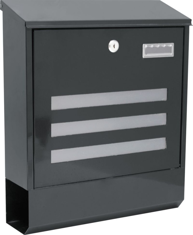 Schránka LINEA, 35x11,5x41,5 cm, poštová, antracit