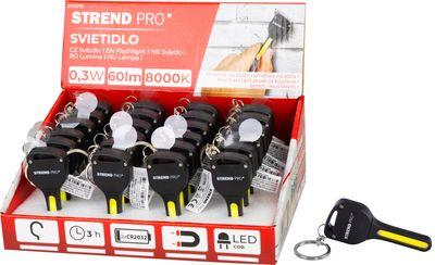 Svietidlo Strend Pro Keychain, kľúčenka, prívesok, s magnetom, LED 60 lm, 75x30 mm, Sellbox 24 ks