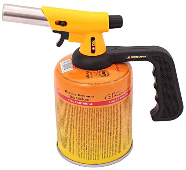 Horák na plynovú kartušu s rukoväťou, závit 7/16", PRO-TECHNIK 1