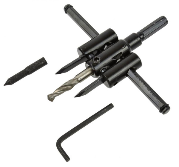 Vrták do dreva nastaviteľný vykružovaci 30-120 mm, GEKO