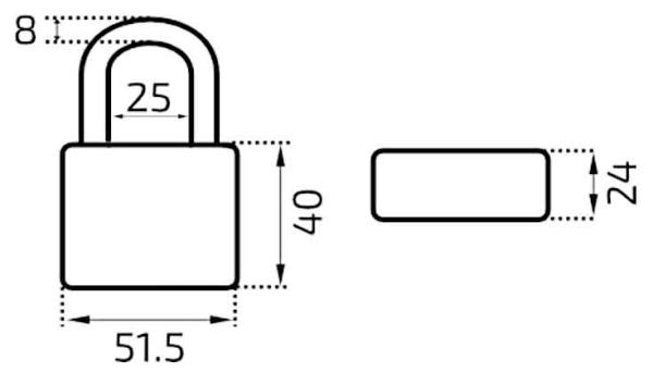 Zámok visiaci s číselným kódom 51 mm, XL-TOOLS 1