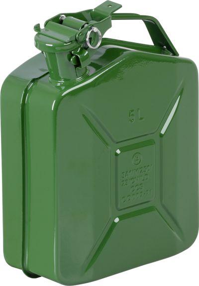 Kanister JerryCan LD5, 5 lit., kovový, na PHM, zelený