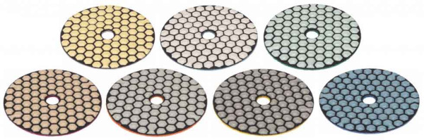 Sada diamantových kotúčov zrno 50-3.000, unášací disk 100 mm, brúsenie na sucho, POWERMAT 13