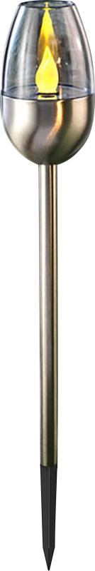 Lampa Strend Pro Candle, solárna, 1x LED, nerez, 6x28 cm, Sellbox 24 ks
