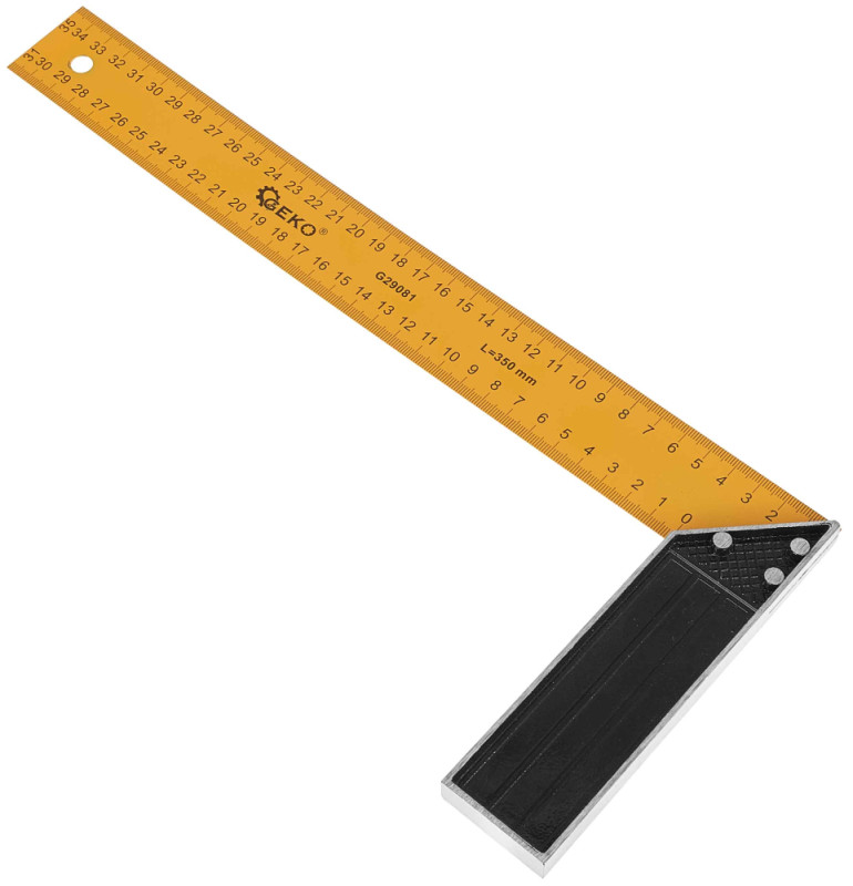 Uholník stolársky 350 mm, žltý, GEKO 1