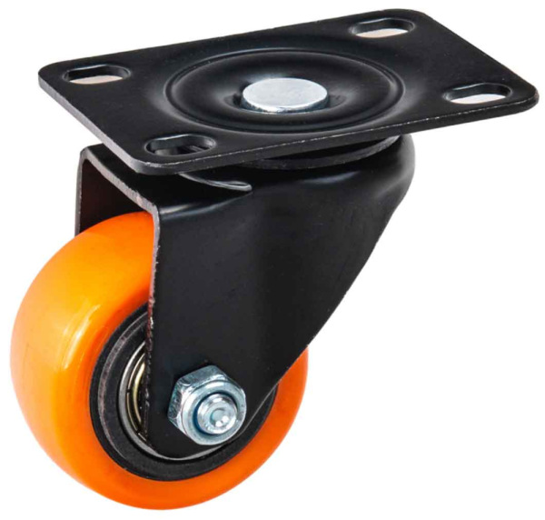 Sada 4 otočných koliesok 40 mm, nosnosť 40 kg - 2 kolieska s brzdou, GEKO 2
