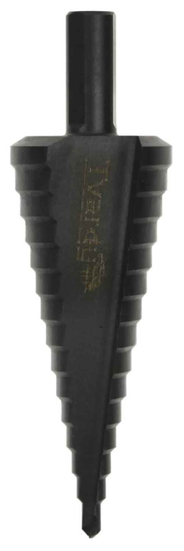 Vrták stupňovitý 4-32 mm do plechu, HSS M2 TiAIN krok 2mm, rovná drážka, TVARDY 1