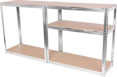 Regál Racks RAT40 MS, kovový, MDF, 5 políc, 1800x900x400 mm, max. 175 kg/polica 1