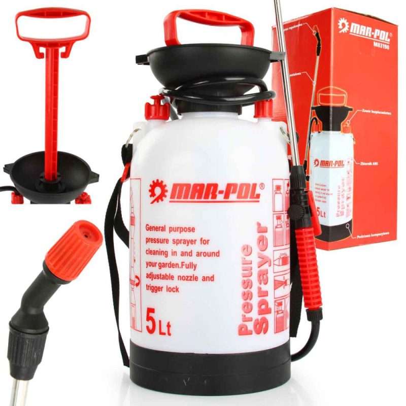 Postrekovač ručný tlakový 5 litrový, MAR-POL