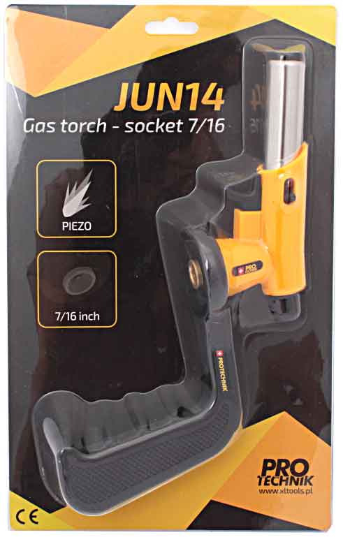 Horák na plynovú kartušu s rukoväťou, závit 7/16", PRO-TECHNIK 2