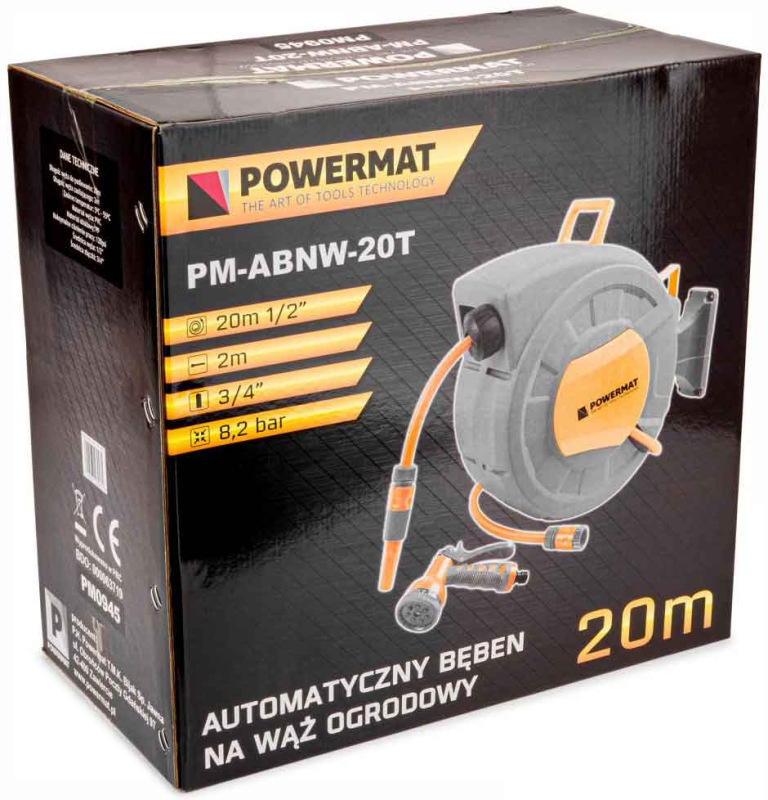 Samonavíjací závesný bubon so záhradnou hadicou 20 m, PM-ABNW-20M 3
