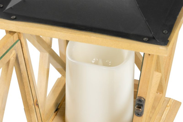 Lampáš MagicHome LW8680, 19x19x36 cm, LED, 3xAAA, drevo 4