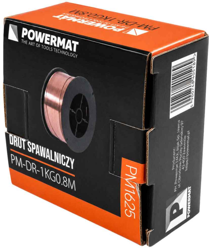 Drôt zvárací SG2 s medeným povlakom 0,8 mm, cievka 1kg, POWERMAT 12