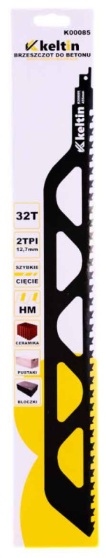 Mečový pílový list s SK plátkami na pórobetón, 455 mm, GEKO 1