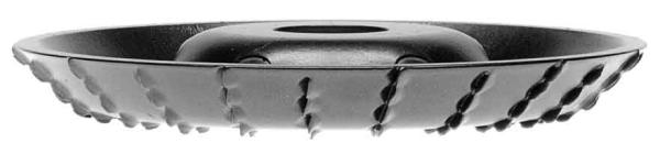 Rašpľa do uhlovej brúsky šikmá, 45°, 125 x 22,2 mm vysoký zub, TARPOL, T-89