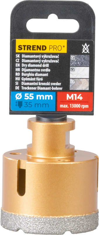 Vyrezávač Strend Pro, diamant, korunka, M14, 55 mm 2