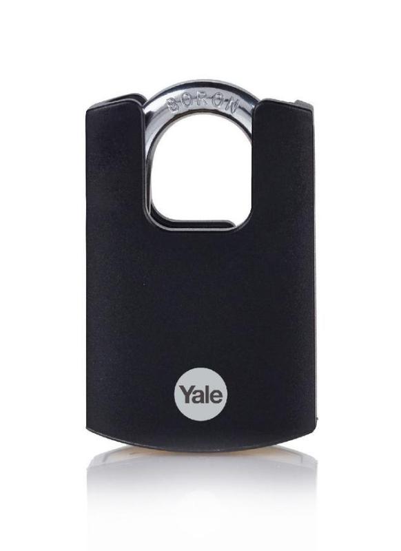 Zámok Yale Y121B/40/125/1, High Security, visiaci, čierny, 46 mm, 3 kľúče