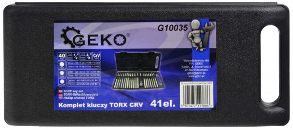 Sada bitov 10 mm, 41-dielna, 6HRAN, TORX, XZN, plastový obal, GEKO 5