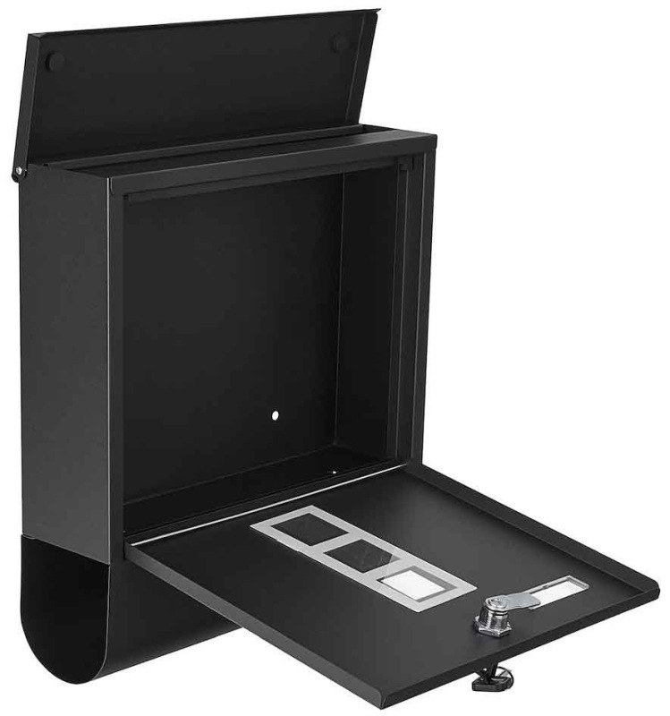 Poštová schránka 34 x 30 x 10 cm, čierna, GEKO 2