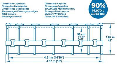 Bazén Bestway® Steel Pro MAX, 56488, kartušová filtrácia, rebrík, plachta, 457x107 cm 5