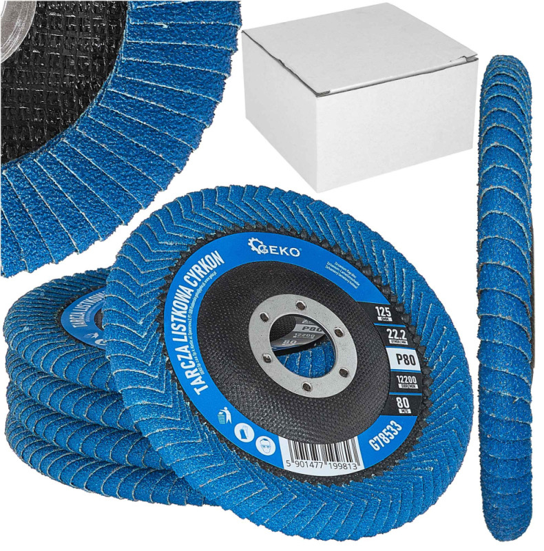 Brúsny lamelový kotúč polkruhový na zvary 125 x 22,2 zrno 80 ZIRKON, GEKO 6