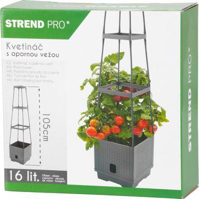 Kvetináč Strend Pro Herrison FP8018, s opornou vežou, 250x250x1050 mm 3